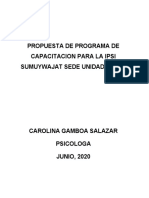 Plan Capacitacion U.R