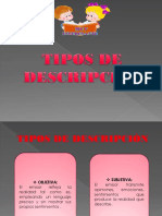 TIPOS DE DESCRIPCION (Trabajo Final)