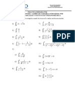Practica Dirigida #06 Integracion Definida, Cambio de Variable, Por Partes, Fracciones Parciales y Sustitucion Trigonométrica.
