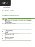 Electronic Invoice Data Dictionary