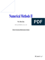 Numerical Methods II: Prof. Mike Giles