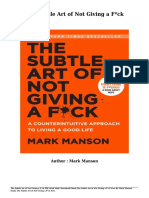 Ebook The Subtle Art of Not Giving A F-CK Author Mark Manson Free