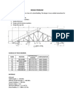 Design Problem: Schedule of Truss Members Mark Position SECTION (Initial Sections) Configuration