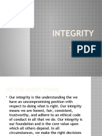 Integrity: Customer Dedication Co-Worker/team Focus Continuous Improvement Passionate Commitment