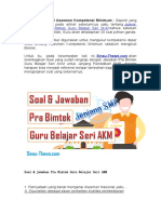 Soal & Jawaban Asesmen Pra Bimtek Guru Belajar Seri AKM Jenjang SMP