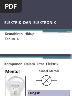 Elektrik Dan Elektronik Tahun 4 Pdf
