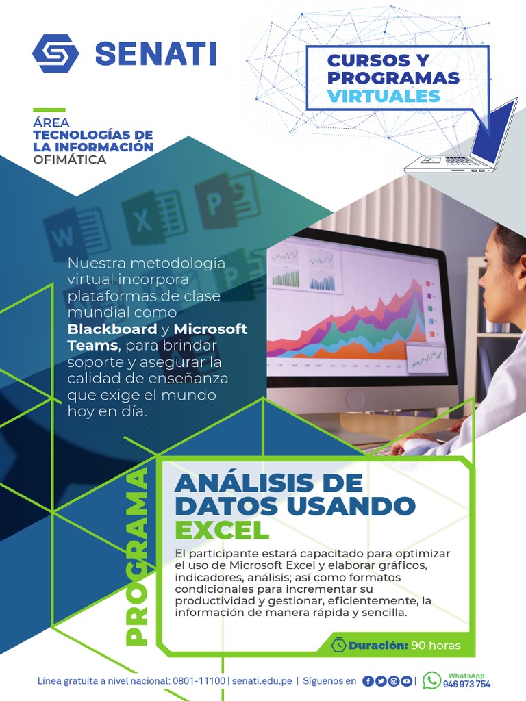 Folleto - Curso Virtual - ANÁLISIS DE DATOS USANDO EXCEL | PDF ...