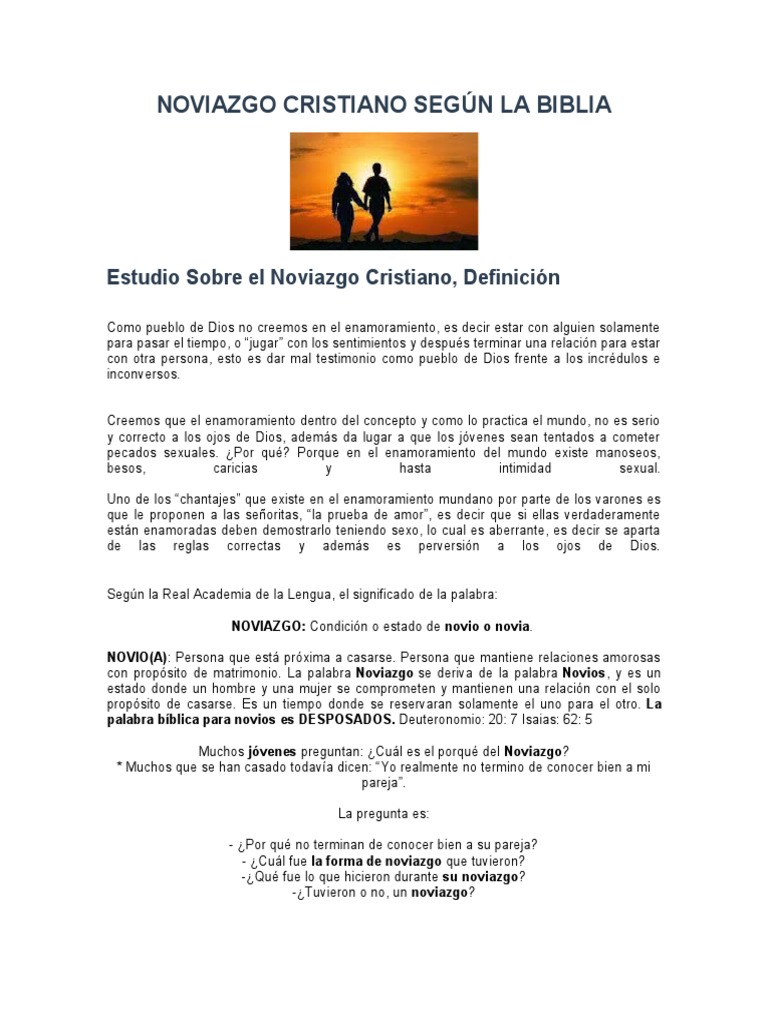 Noviazgo Cristiano Según la Biblia | PDF | Amor | Matrimonio