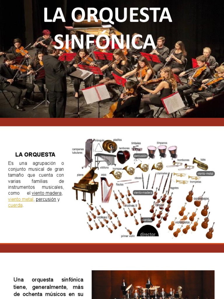 Esquema de Instrumentos en Orquesta Sinfónica | PDF | Orquestas | Las ...