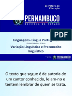Variação lingüística e preconceito lingüístico. (1)