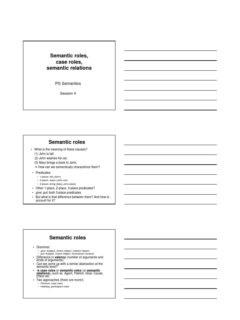 Understanding Semantic Roles and Syntax | PDF | Social Science ...
