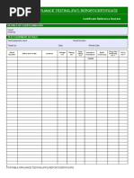 Portable Appliance Testing (Pat) Report/Certificate: Copy Certificate Certificate Reference Number