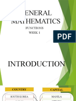 General Mathematics: Functions Week 1