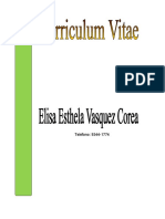 Hoja de Vida de Elisa Esthela Vasquez