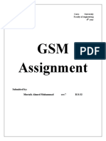 GSM Assignment: Submitted By: Mustafa Ahmed Muhammad Sec:7 B.N:32
