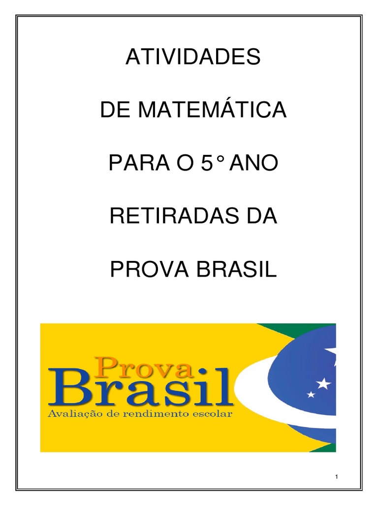 PROVA BRASIL MATEMÁTICA 5° Ano | PDF