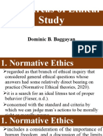 Basic Areas of Ethical Study