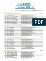 HORARIOS PARA LA MATRÍCULA 2021 1 Ajustes