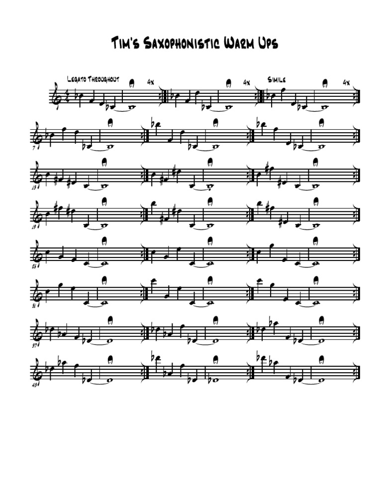 Sax Warmup PDF