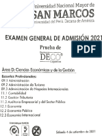 Examen General de Admision 2021