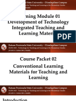 Learning Module 01 Development of Technology Integrated Teaching and Learning Material