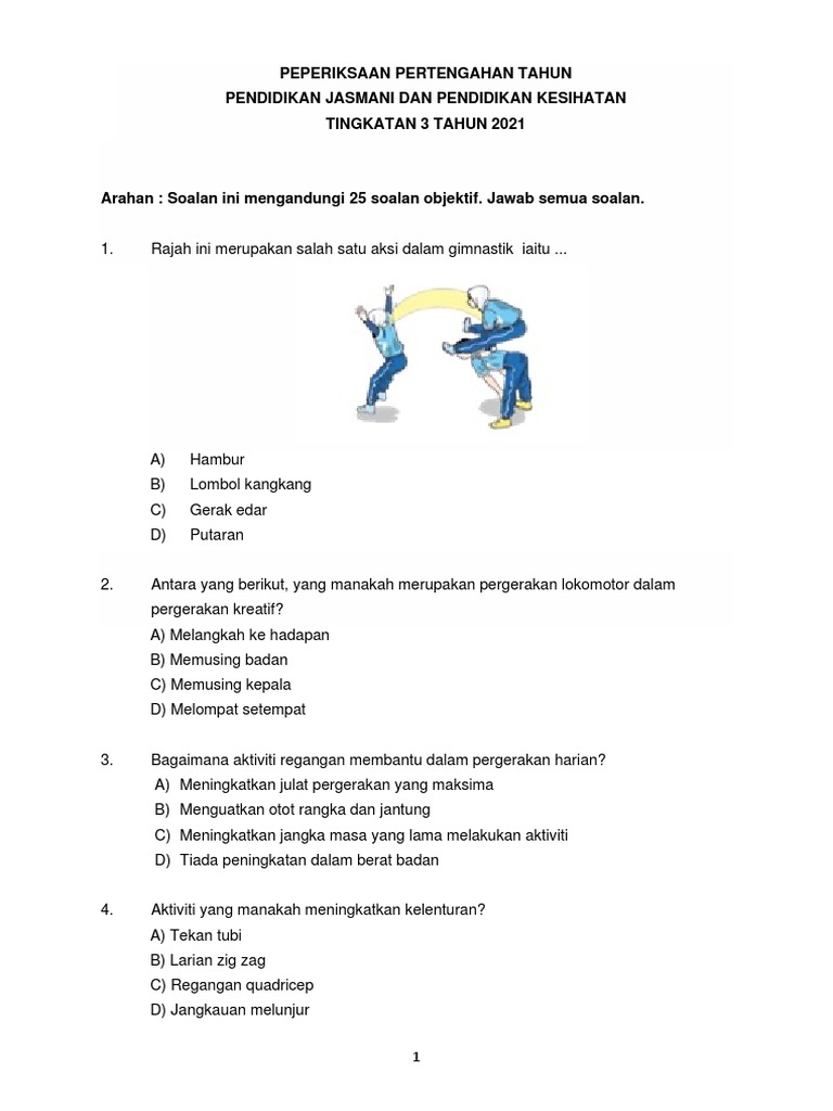 Soalan PPT PJPK Ting 3 2021 | PDF