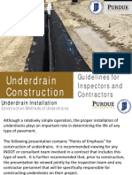 Underdrain Construction: Guidelines For Inspectors and Contractors