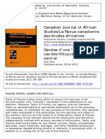 Canadian Journal of African Studies/La Revue Canadienne Des Études Africaines