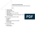 Proyecto Final Gestion de Calidad I