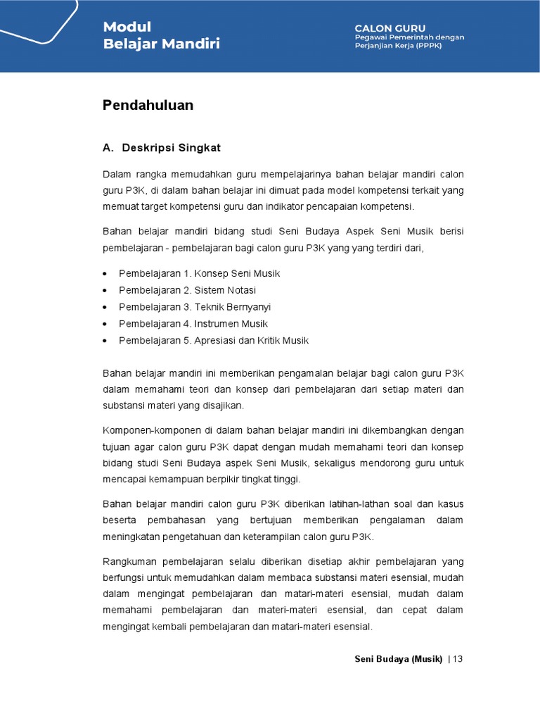 Senimusik - 1 | PDF | Karier & Perkembangan | Seni & Disiplin Bahasa