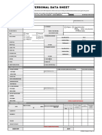 CS Form No. 212 revised  Personal Data Sheet