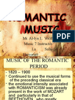 Romantic Music: Mr. Al-Lyn L. Vocal Music 7 Instructor La Salle University