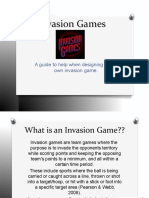 Invasion Games: A Guide To Help When Designing Your Own Invasion Game
