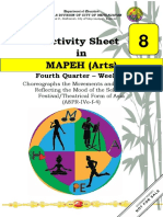 Activity Sheet in MAPEH (Arts) : Fourth Quarter Weeks 7