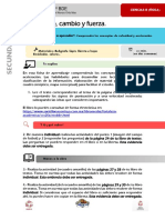 2° BDE - Ficha 5 Tiempo, Cambio y Fuerza - Ciencias II (Física) - 2°