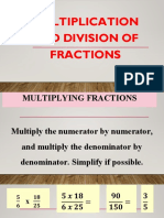 Multiplication and Division of Fractions