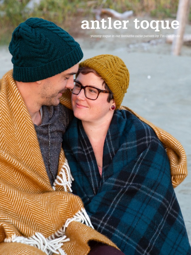 Antler Toque Yummy Toque in Our Favourite Cable Pattern by Tin Can