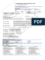 Modified Learner Enrollment and Survey Form: Grade Level and School Information