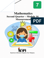 Measurement Second Quarter - Module 16: Mathematics