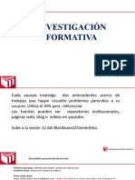 Investigacion Formativa - Tercera Unidad