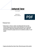 Natural Law: Reported by Mark Jun Baltazar