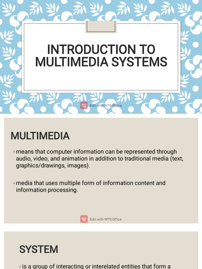 Overview of Multimedia System | PDF | Multimedia | Computer Graphics