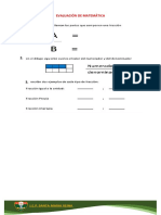 Examen de Matematicas 4 Grado