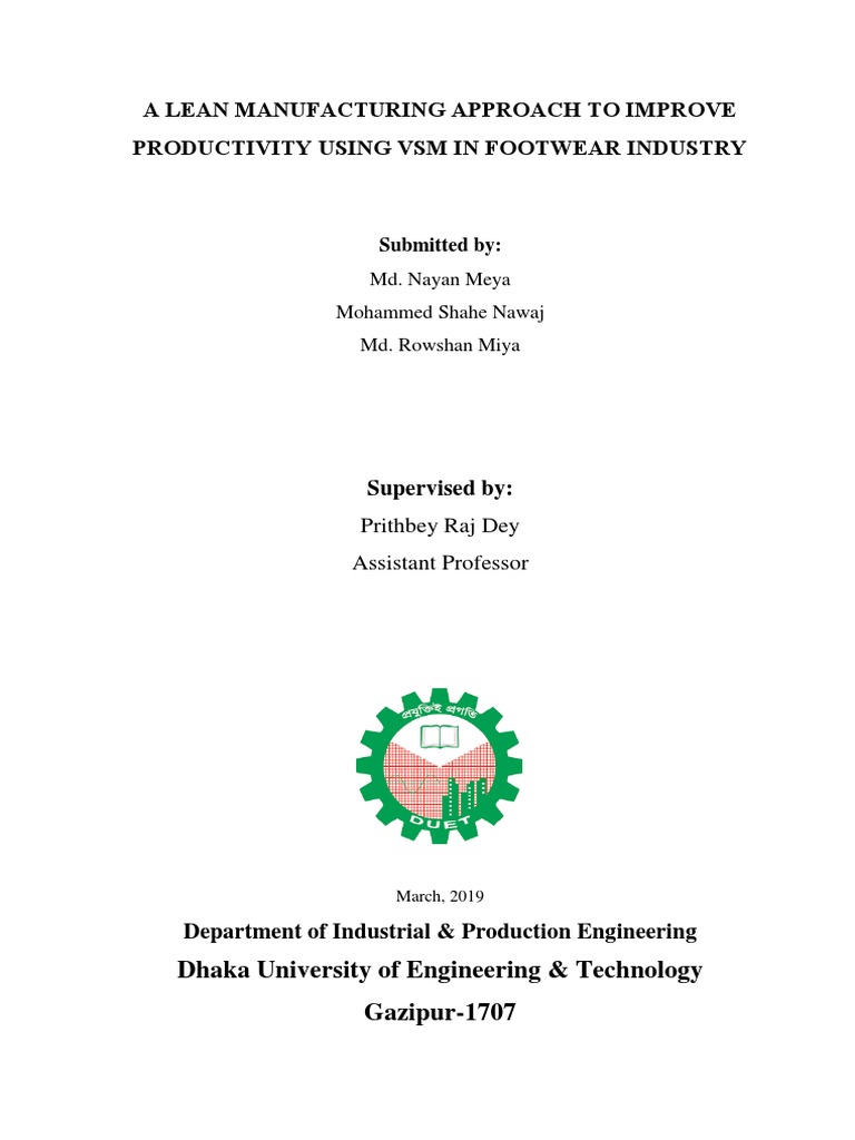Thesis Paper On Lean Manufacturing Pdf Lean Manufacturing Inventory
