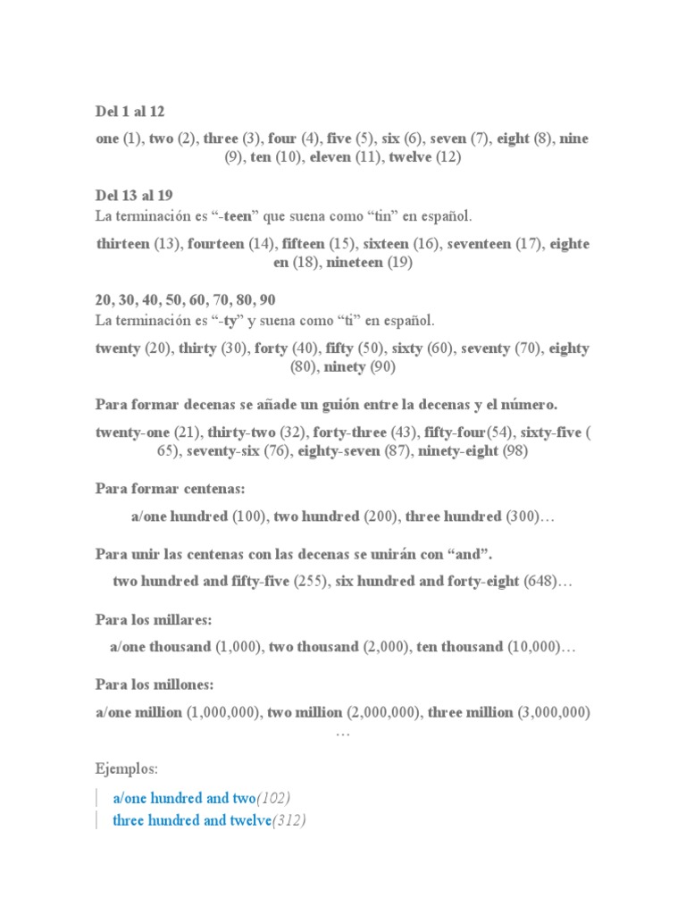 English Cardinal Numbers Guide | PDF | Teaching Methods & Materials