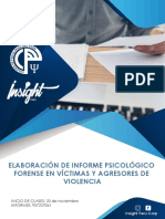 Brochure Elaboración de Informe Psicológico Forense en Victimas y Agresores de Violencia