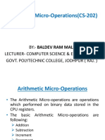 CS 202 Arithmetic Micro Operations