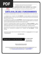 Consejo Comunal Carta de Postulacion