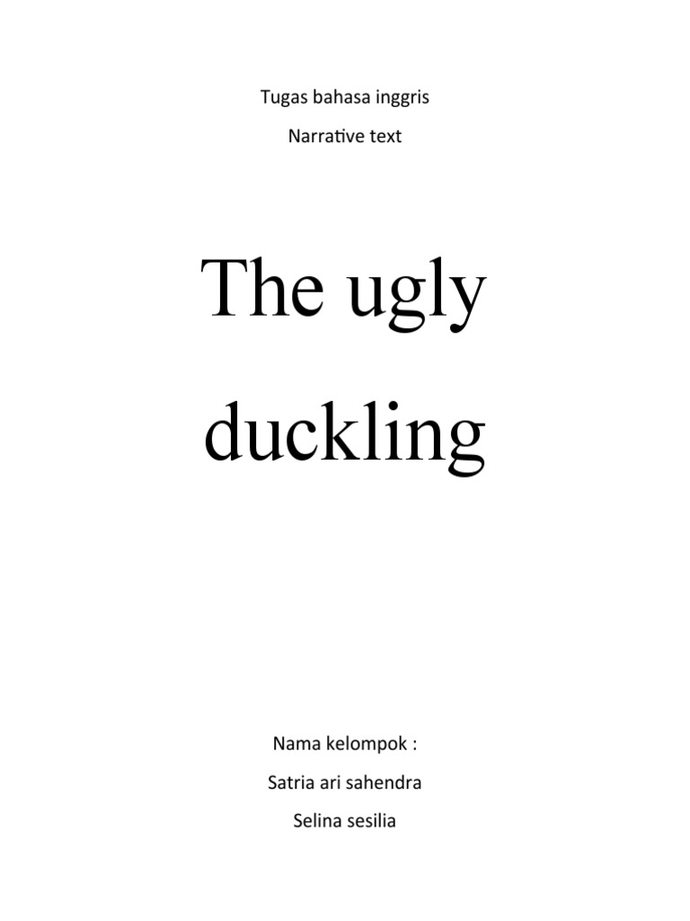 The Ugly Duckling Tugas Bahasa Inggris Narrative Text Pdf The Ugly