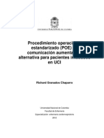 Procedimiento Operacional Estandarizado (POE) de Comunicacion Aumentativa-Alternativa para Pacinetes Intubados en UCI